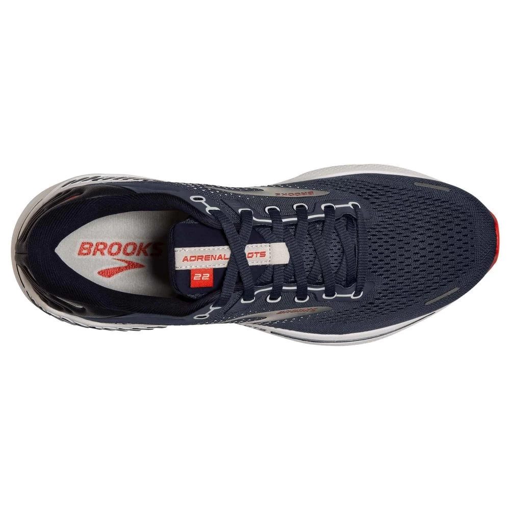 BROOKS Adrenaline GTS 22 Mens Running Shoes Peacoat/India Ink/Grenadine 2 BROOKS Adrenaline GTS 22 Mens Running Shoes Peacoat/India Ink/Grenadine - Image 2