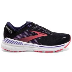 BROOKS Adrenaline GTS 22 Wide D Womens Running Shoes Black/Purple/Coral