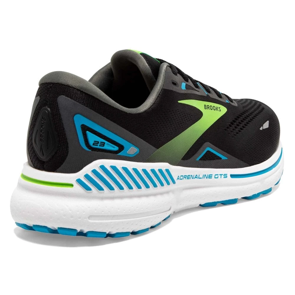 BROOKS Adrenaline GTS 23 Mens Running Shoes Black/Hawaiian Ocean/Green 2 BROOKS Adrenaline GTS 23 Mens Running Shoes Black/Hawaiian Ocean/Green - Image 2
