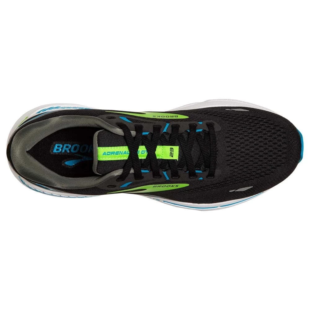 BROOKS Adrenaline GTS 23 Mens Running Shoes Black/Hawaiian Ocean/Green 3 BROOKS Adrenaline GTS 23 Mens Running Shoes Black/Hawaiian Ocean/Green - Image 3
