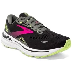 BROOKS Adrenaline GTS 23 Womens Running Shoes Black/Gunmetal/Sharp Green