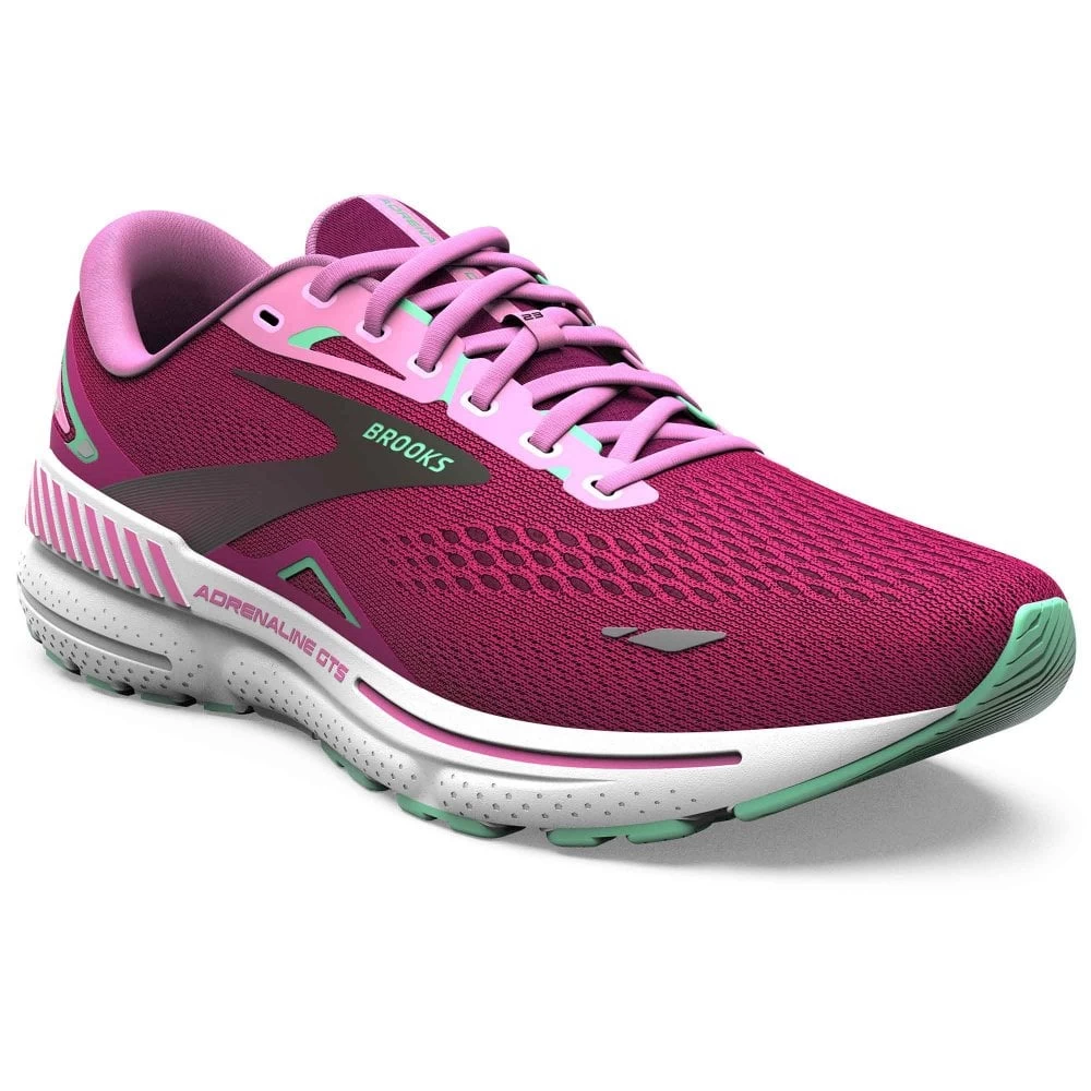 BROOKS Adrenaline GTS 23 Womens Running Shoes Pink/Festival Fuchsia/Black 1 BROOKS Adrenaline GTS 23 Womens Running Shoes Pink/Festival Fuchsia/Black