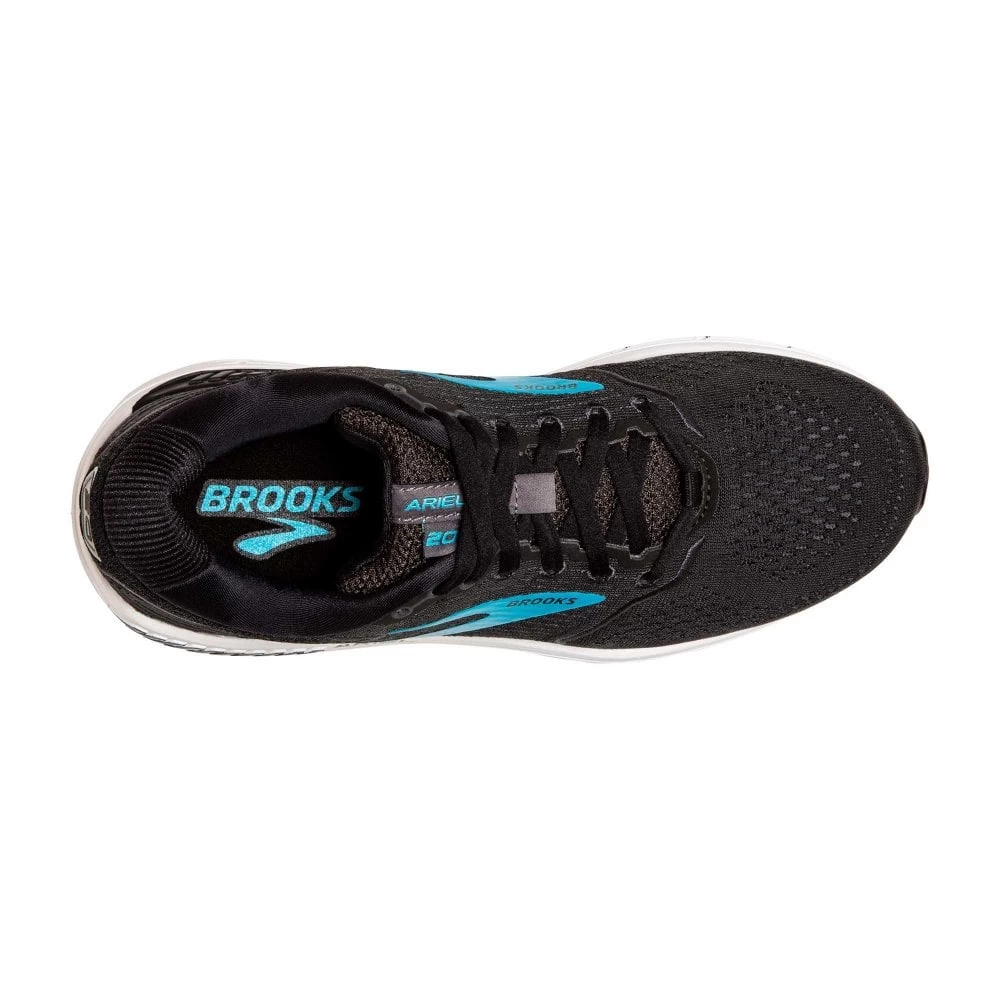 BROOKS Ariel 20 Womens Support Road Running Shoes Black/Ebony/Blue 2 BROOKS Ariel 20 Womens Support Road Running Shoes Black/Ebony/Blue - Image 2