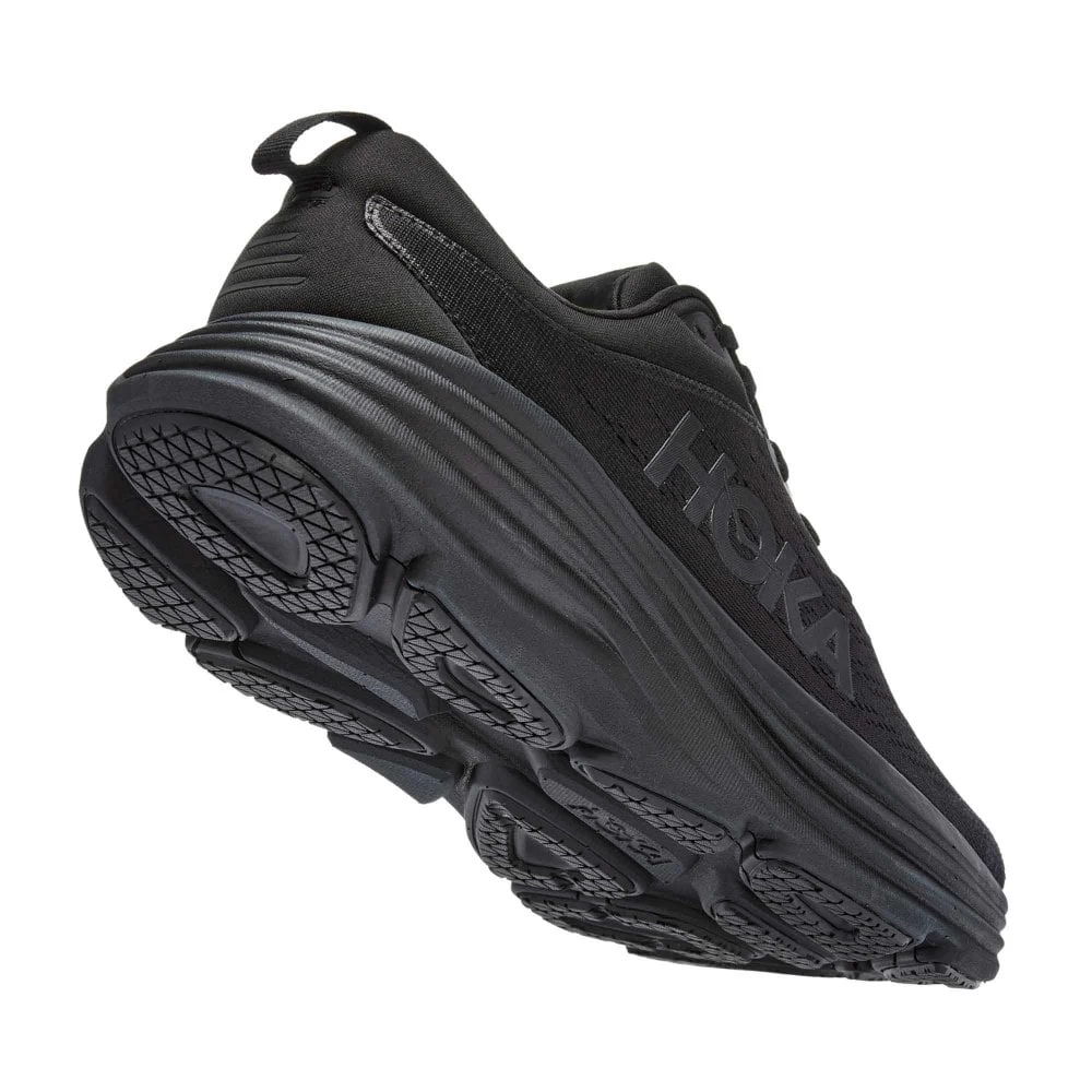 Hoka Bondi 8 Extra Wide 4E Mens Running Shoes Black/Black 2 Hoka Bondi 8 Extra Wide 4E Mens Running Shoes Black/Black - Image 2
