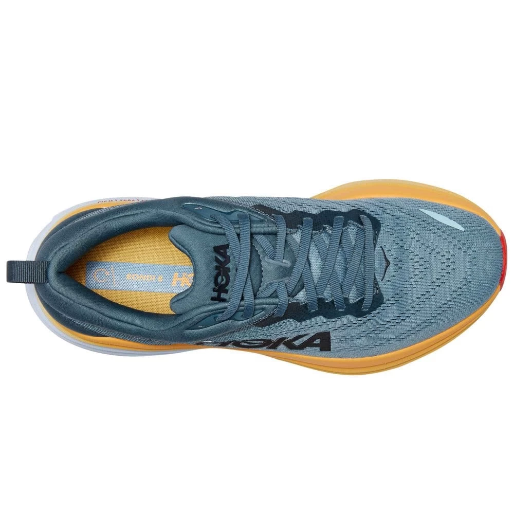 Hoka Bondi 8 Mens Running Shoes Goblin Blue/Mountain Spring 3 Hoka Bondi 8 Mens Running Shoes Goblin Blue/Mountain Spring - Image 3