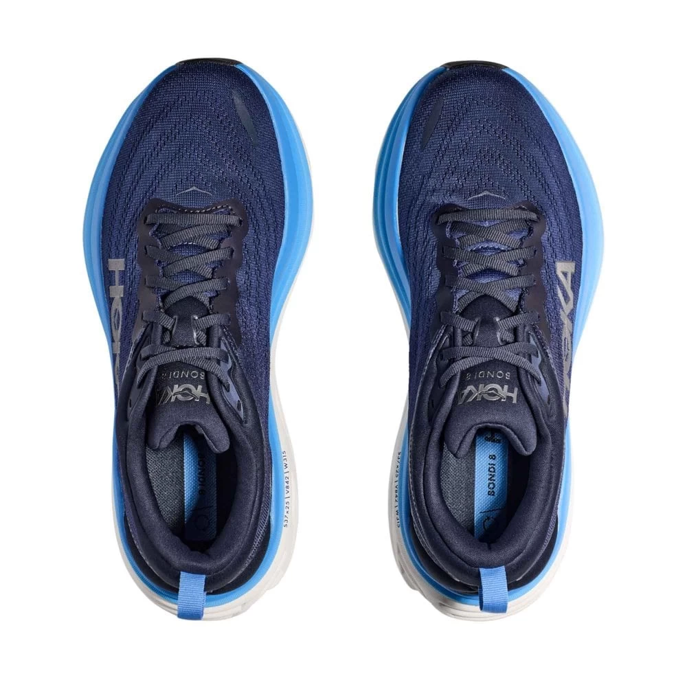 Hoka Bondi 8 Wide 2E Mens Running Shoes Outer Space/All Aboard 3 Hoka Bondi 8 Wide 2E Mens Running Shoes Outer Space/All Aboard - Image 3
