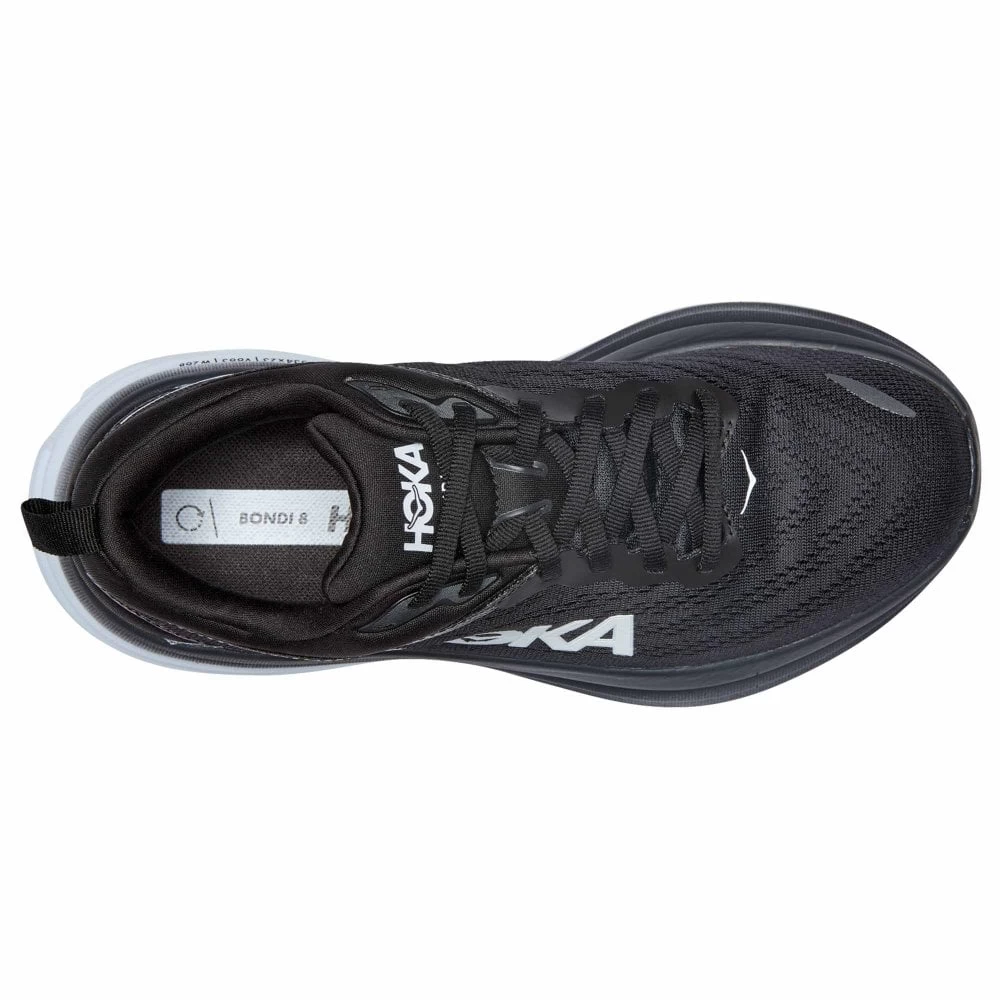 Hoka Bondi 8 Wide D Womens Running Shoes Black/White 3 Hoka Bondi 8 Wide D Womens Running Shoes Black/White - Image 3