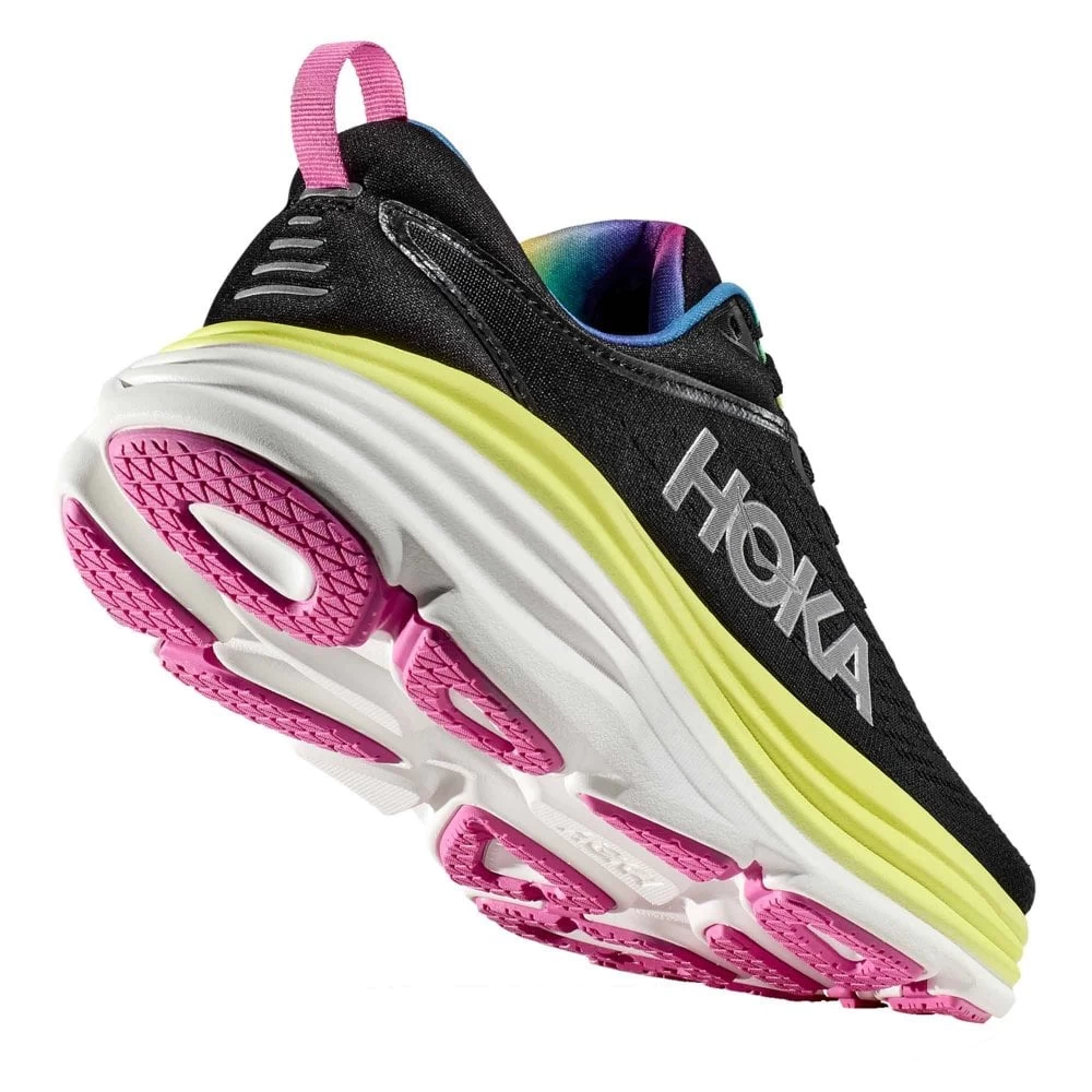 Hoka Bondi 8 Womens Running Shoes Black/Citrus Glow 3 Hoka Bondi 8 Womens Running Shoes Black/Citrus Glow - Image 3