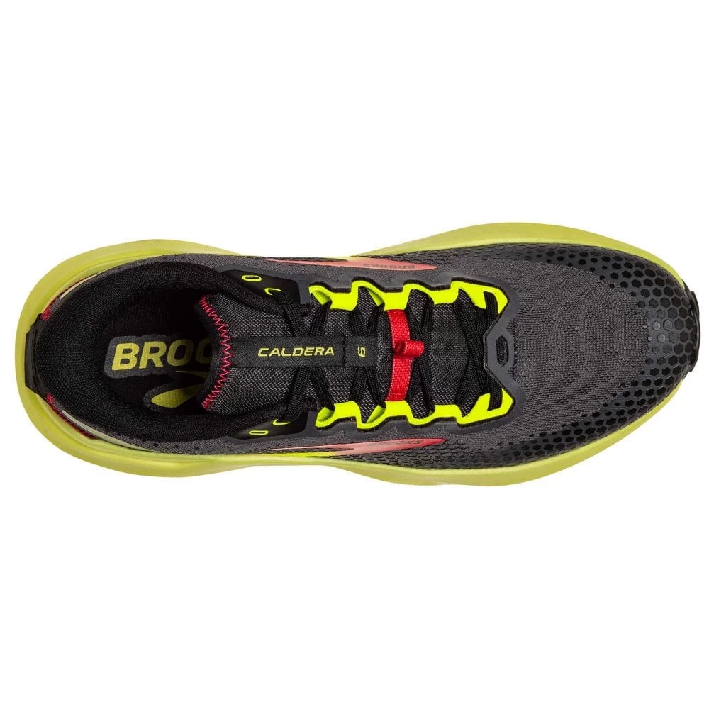 BROOKS Caldera 6 Mens Trail Running Shoes Black/Fiery Red/Blazing Yellow 3 BROOKS Caldera 6 Mens Trail Running Shoes Black/Fiery Red/Blazing Yellow - Image 3