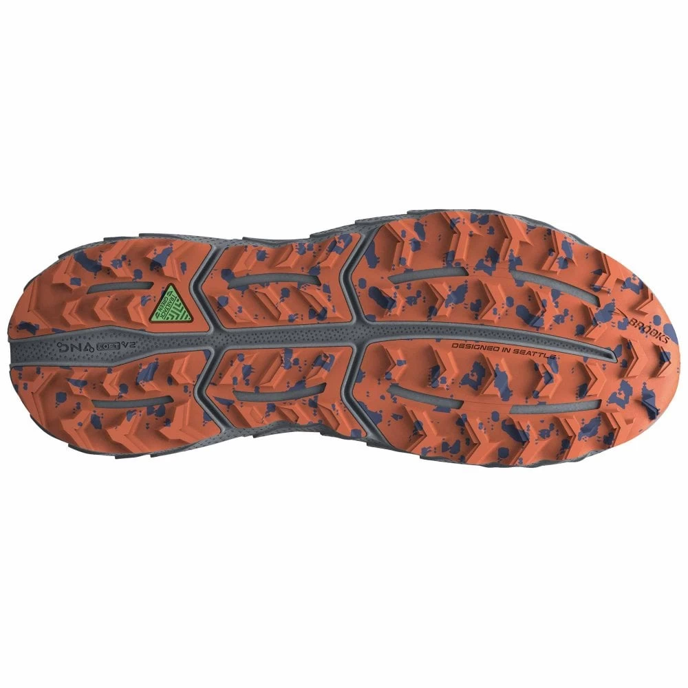 BROOKS Cascadia 17 Mens Trail Running Shoes Blue/Navy/Firecracker 3 BROOKS Cascadia 17 Mens Trail Running Shoes Blue/Navy/Firecracker - Image 3