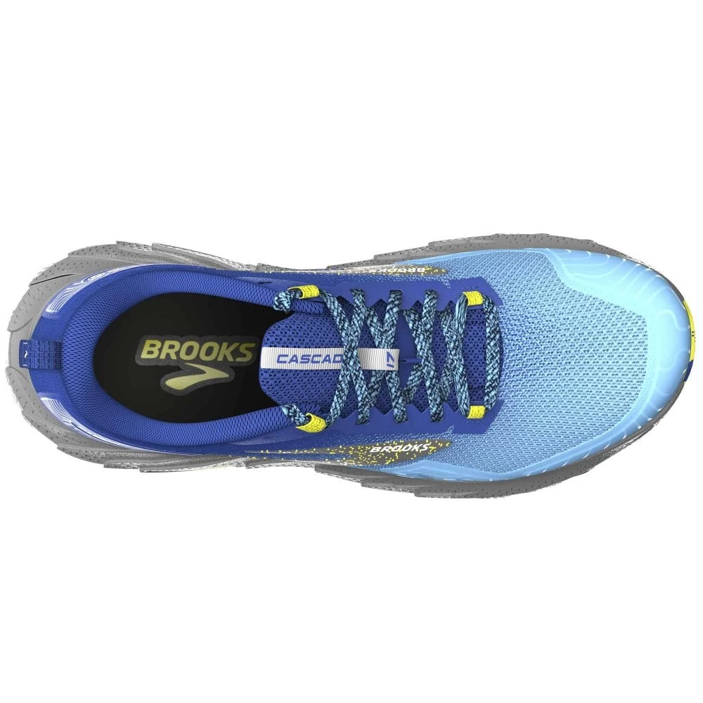 BROOKS Cascadia 17 Mens Trail Running Shoes Blue/Surf The Web/Sulphur 4 BROOKS Cascadia 17 Mens Trail Running Shoes Blue/Surf The Web/Sulphur - Image 4