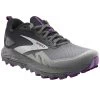 BROOKS Cascadia 17 Womens Trail Running Shoes Oyster/Blackened Pearl/Purple