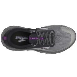 BROOKS Cascadia 17 Womens Trail Running Shoes Oyster/Blackened Pearl/Purple -Best Shoe Store cascadia 17 womens trail running shoes oyster blackened pearl purple p8261 32831 image