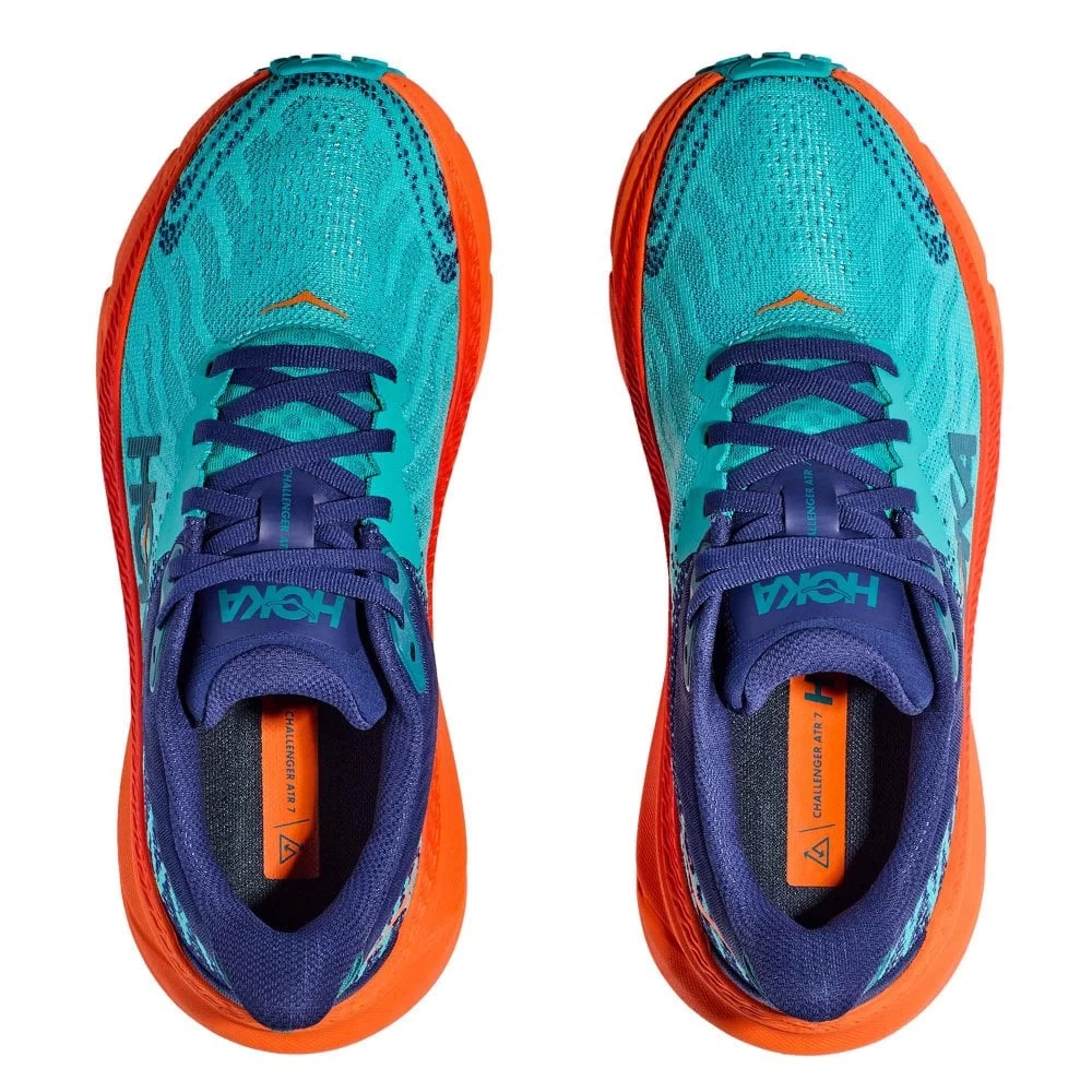 Hoka Challenger 7 Wide 2E Mens Trail Running Shoes Ceramic/Vibrant Orange 3 Hoka Challenger 7 Wide 2E Mens Trail Running Shoes Ceramic/Vibrant Orange - Image 3