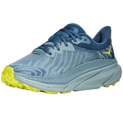 Hoka Challenger 7 Wide 2E Mens Trail Running Shoes Stone Blue/Evening Primrose -Best Shoe Store challenger 7 wide 2e mens trail running shoes stone blue evening primrose p8182 32384 image