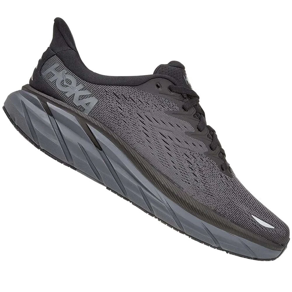 Hoka Clifton 8 Mens Road Running Shoes Black/Black 1 Hoka Clifton 8 Mens Road Running Shoes Black/Black