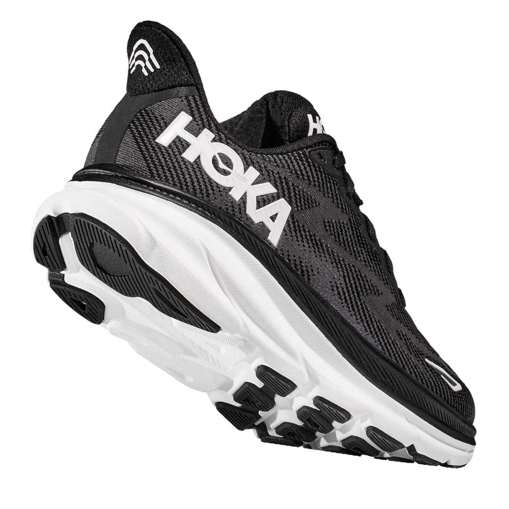 Hoka Clifton 9 Womens Running Shoes Black/White 2 Hoka Clifton 9 Womens Running Shoes Black/White - Image 2