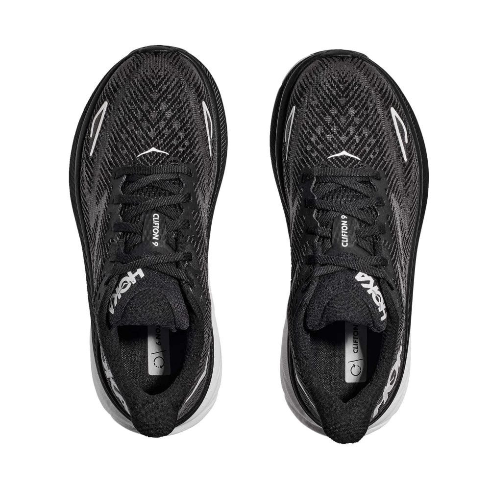 Hoka Clifton 9 Womens Running Shoes Black/White 3 Hoka Clifton 9 Womens Running Shoes Black/White - Image 3