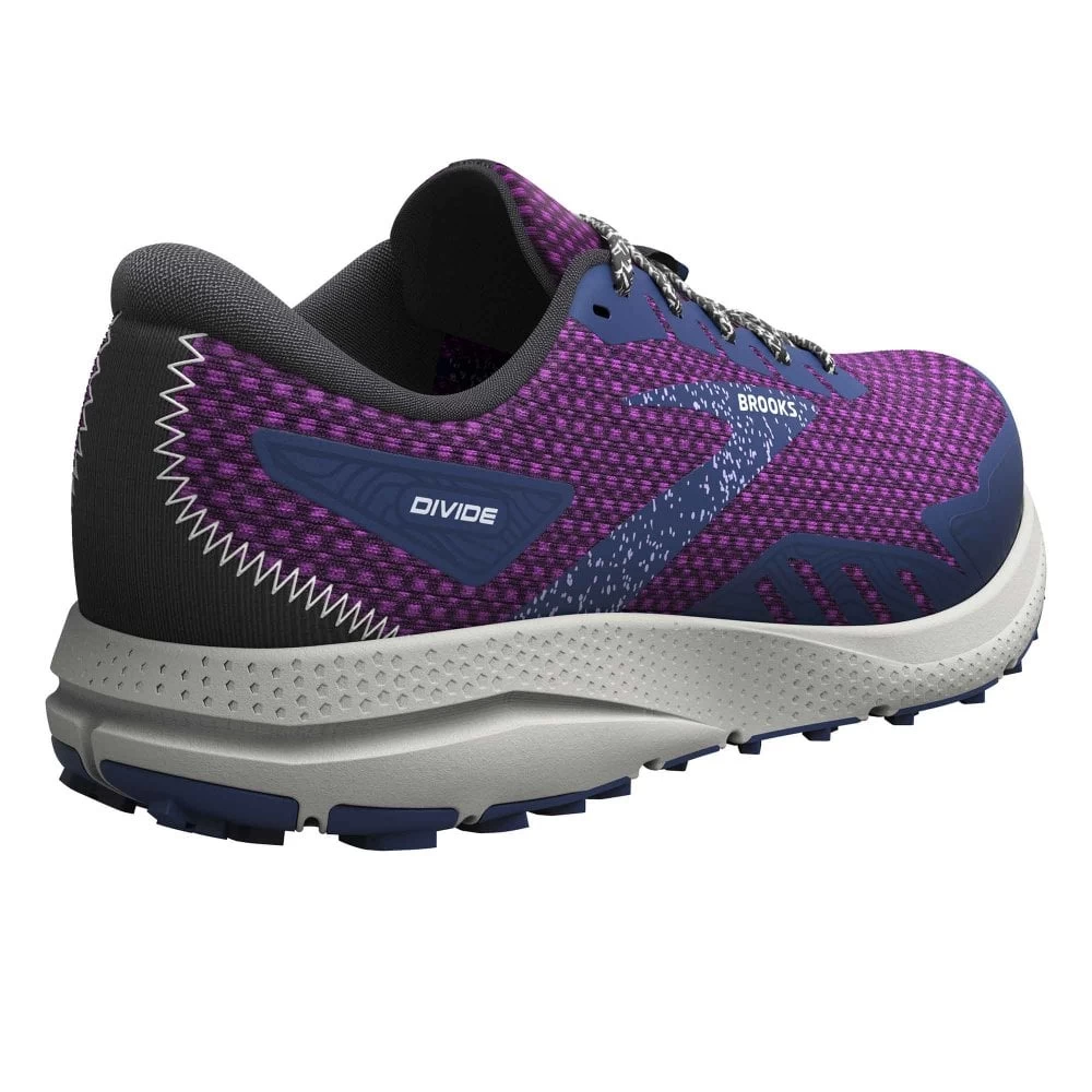 BROOKS Divide 4 Womens Trail Running Shoes Purple/Navy/Oyster 2 BROOKS Divide 4 Womens Trail Running Shoes Purple/Navy/Oyster - Image 2