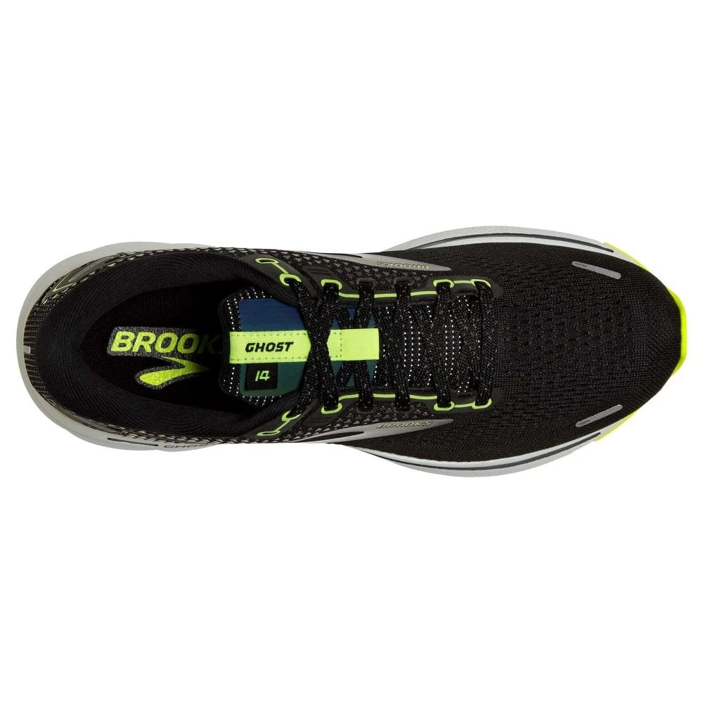 BROOKS Ghost 14 Mens Road Running Shoes Black/Nightlife/Spa Blue 2 BROOKS Ghost 14 Mens Road Running Shoes Black/Nightlife/Spa Blue - Image 2