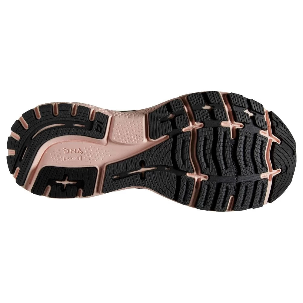 BROOKS Ghost 14 Womens Running Shoes Black/Pearl/Peach 4 BROOKS Ghost 14 Womens Running Shoes Black/Pearl/Peach - Image 4