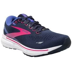 BROOKS Ghost 15 GTX Womens Waterproof Running Shoes Peacoat/Blue/Pink
