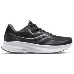 Saucony Guide 15 Wide Mens Support Running Shoes Black/White