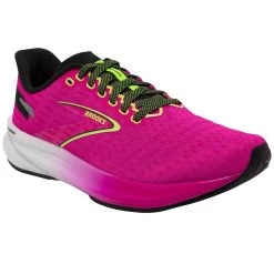 BROOKS Hyperion Womens Running Shoes Pink Glo/Green/Black