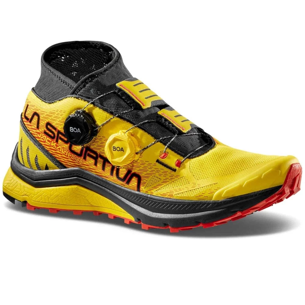 La Sportiva Jackal II BOA Mens Trail Running Shoes Yellow/Black 1 La Sportiva Jackal II BOA Mens Trail Running Shoes Yellow/Black