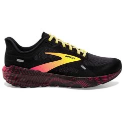 BROOKS Launch GTS 9 Mens Running Shoes Black/Pink/Yellow -Best Shoe Store launch gts 9 mens running shoes black pink yellow p7986 31603 image