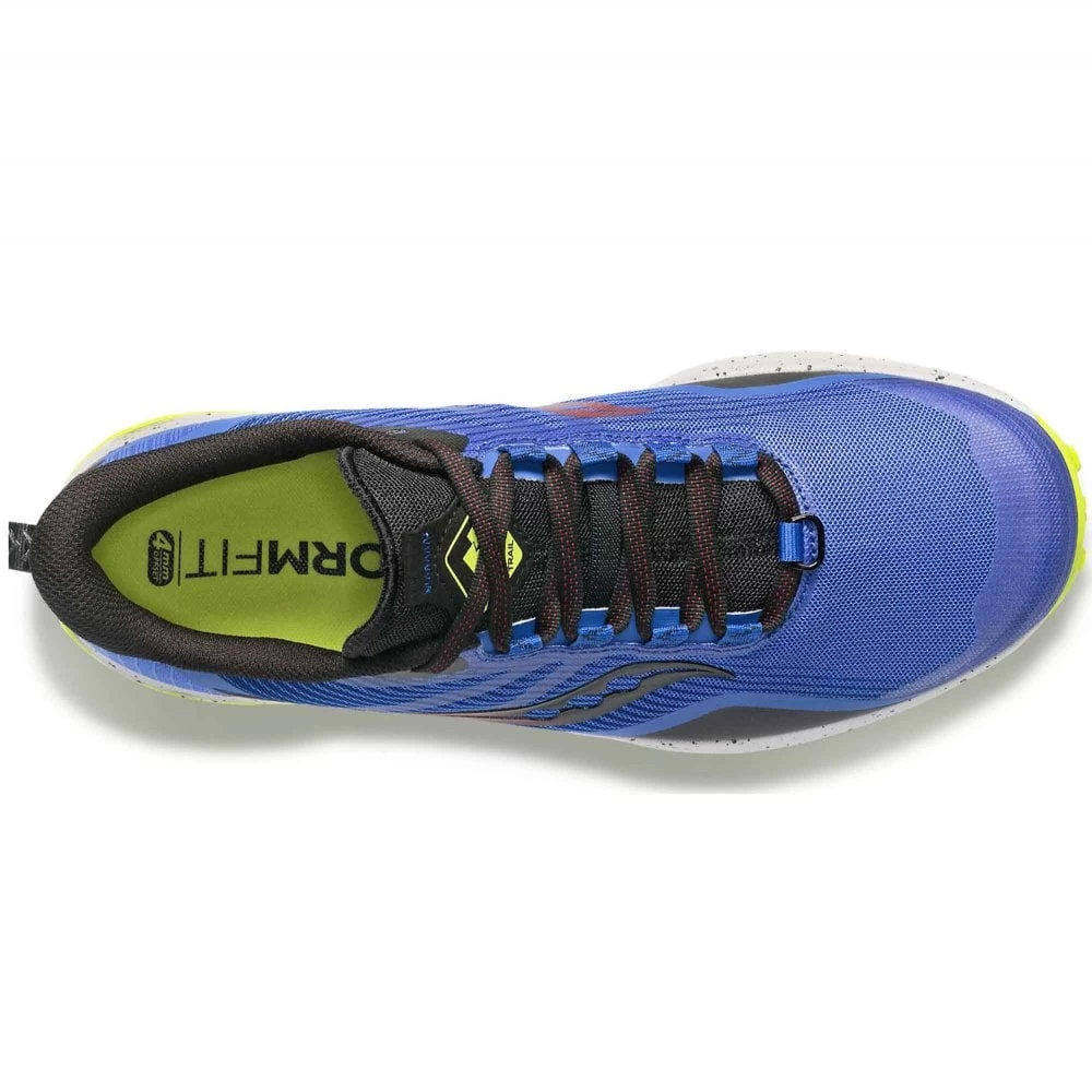 Saucony Peregrine 12 Mens Trail Running Shoes Blue Raz/Acid 3 Saucony Peregrine 12 Mens Trail Running Shoes Blue Raz/Acid - Image 3