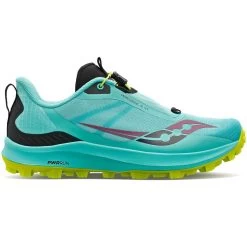 Saucony Peregrine 12 ST Womens Trail Running Shoes Cool Mint/Acid