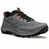 Saucony Peregrine 13 GTX Mens Waterproof Trail Running Shoes Gravel/Black