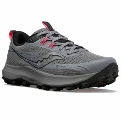 Saucony Peregrine 13 GTX Womens Waterproof Trail Running Shoes Grey/Black