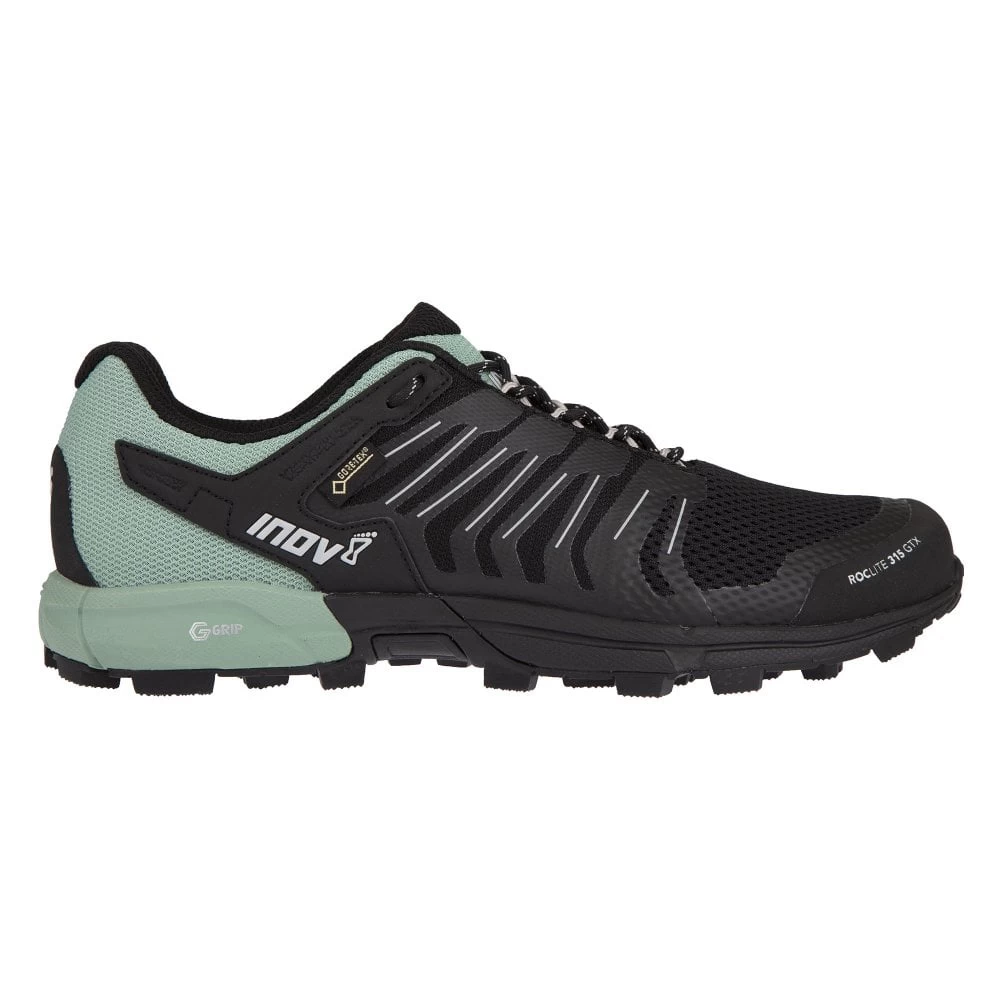 Roclite 315 GTX Womens Waterproof Trail Running Shoes Black/Green 1 Roclite 315 GTX Womens Waterproof Trail Running Shoes Black/Green