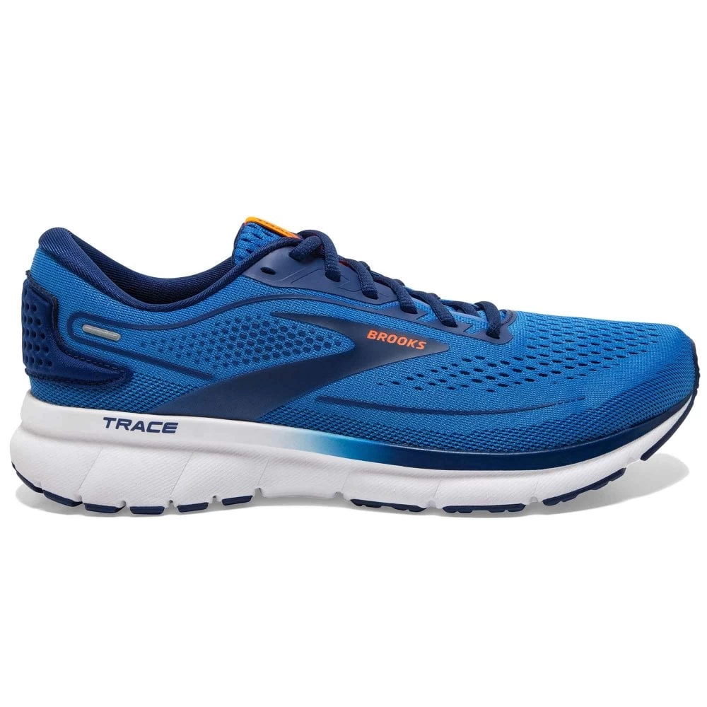 BROOKS Trace 2 Mens Running Shoes Palace Blue/Blue Depths/Orange 1 BROOKS Trace 2 Mens Running Shoes Palace Blue/Blue Depths/Orange